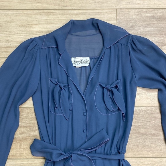 Vintage Miss‎ Ashlee Sheer Midi Dress Romantic Twee - Picture 2 of 13